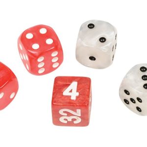 Backgammon Dice Set (4) + Doubling Cube (Colour Choice)