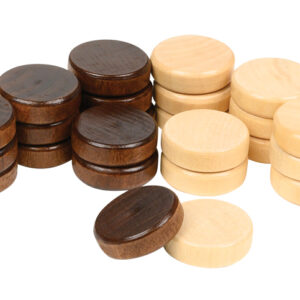 Backgammon Playing Pieces - Alder Wood - Set