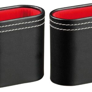 Dice Cup Set (2) - Black Faux Leather