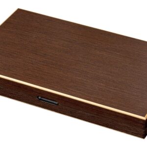 Ebony Style Inlay Backgammon Set Large Closed