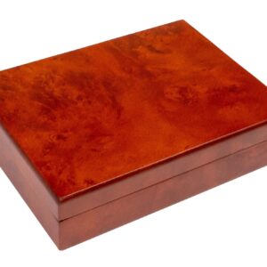 Root Wood Finish Playing Card Box Closed