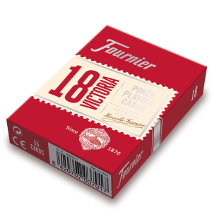 Fournier No. 18 Wide Standard Index Premium Cards - Blue/Red