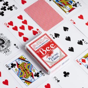 Bee Poker Standard Index Professional playing cards red