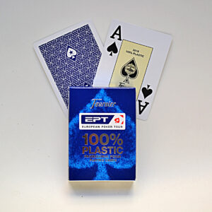 Fournier EPT Jumbo Index plastic playing cards blue