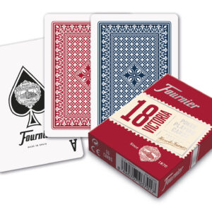 Fournier No. 18 Standard Index playing cards red detail