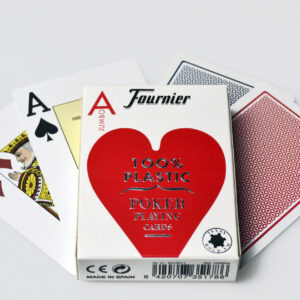 Fournier No. 2800 Jumbo Index plastic playing cards red detail