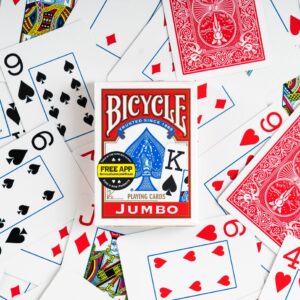 Bicycle Jumbo Index playing cards red