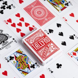 Tally-Ho Standard Index circle playing cards red