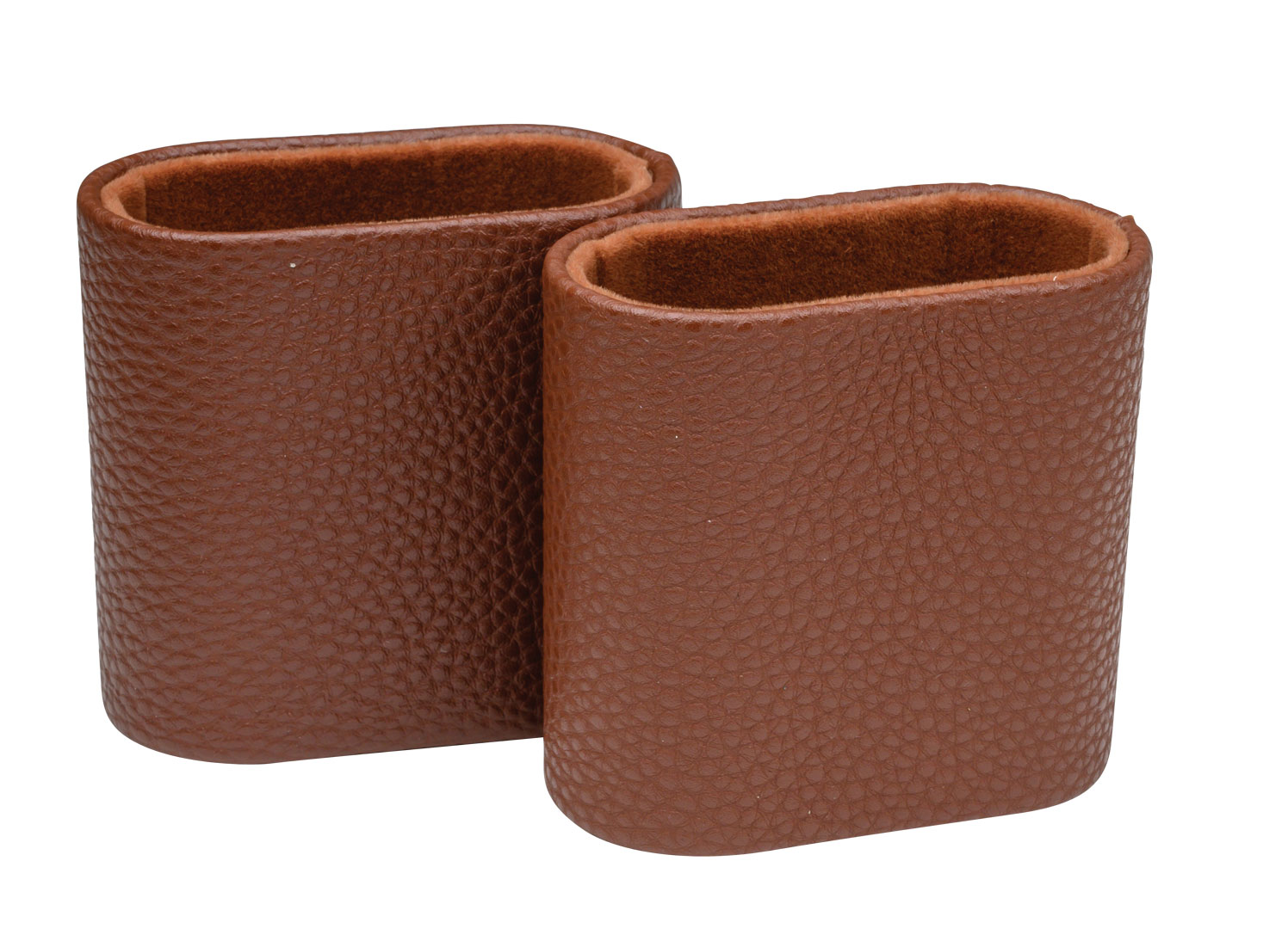 Brown leatherette finish dice cups