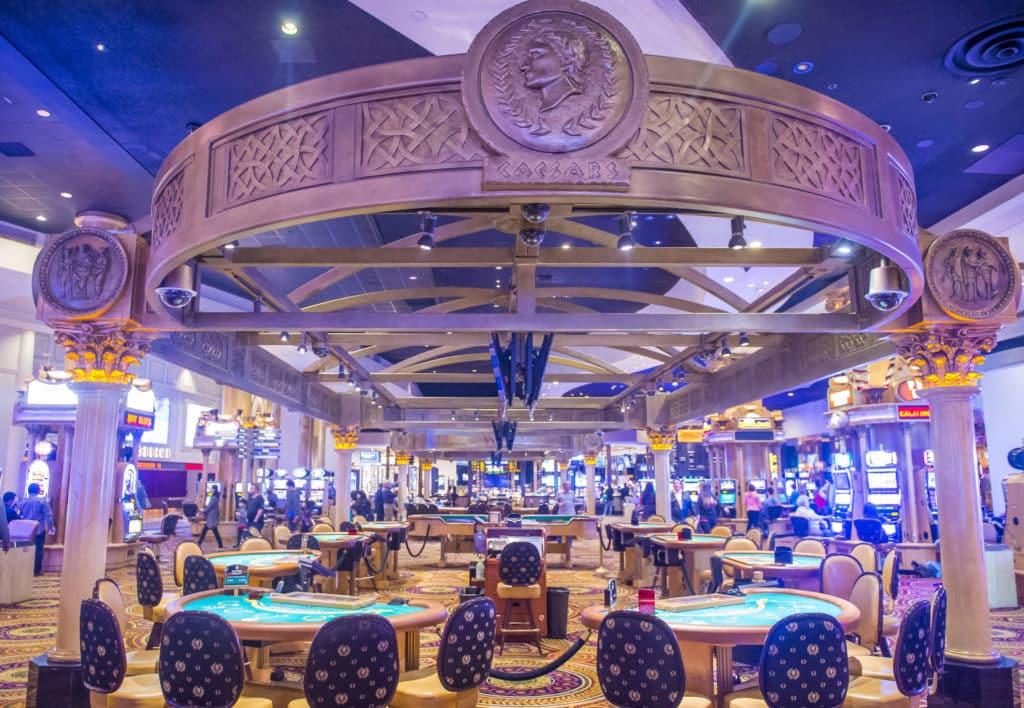 Ceasars Palace Casino Gamin Floor with table games and slots