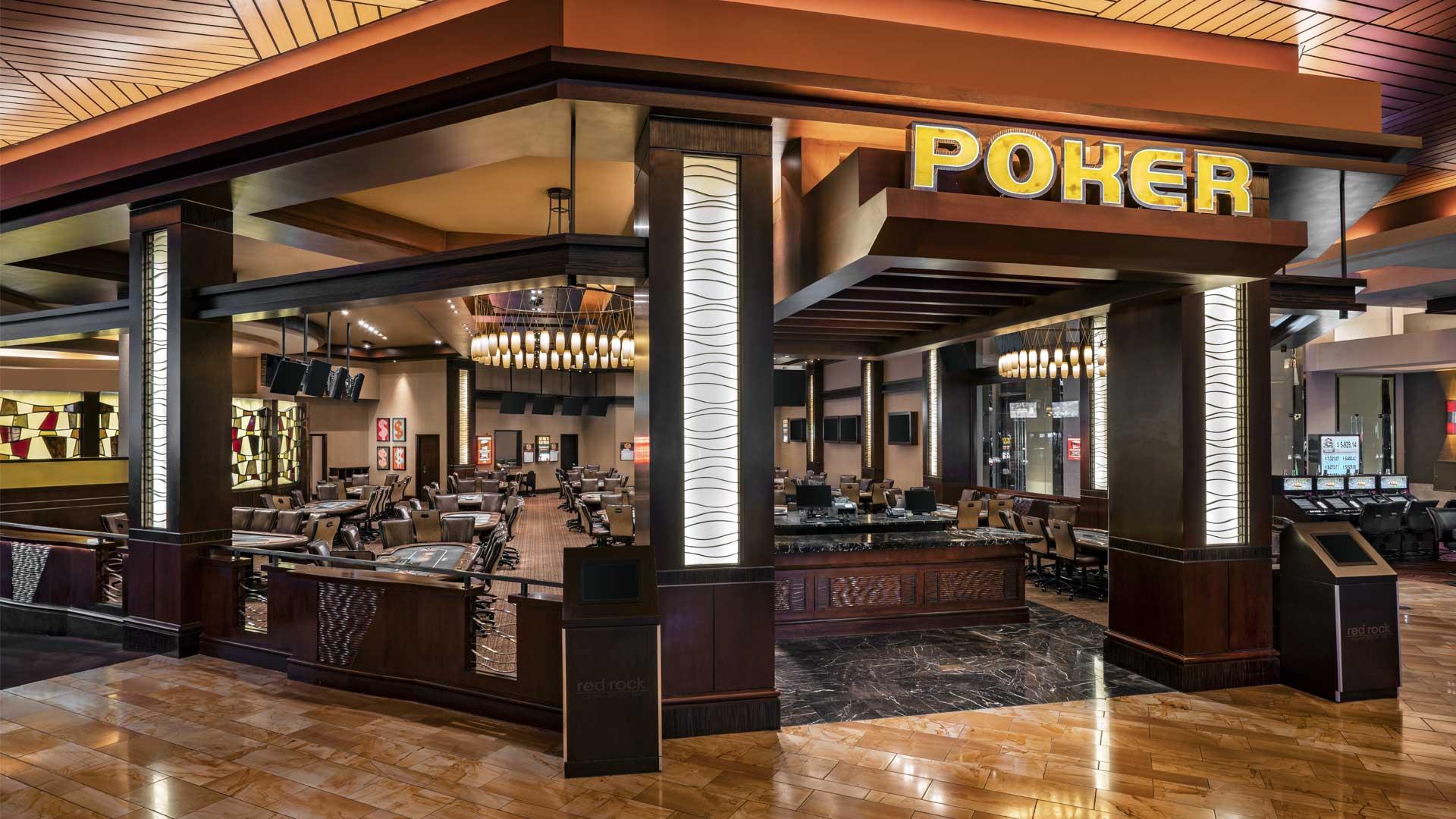 Red Rock poker room and lobby