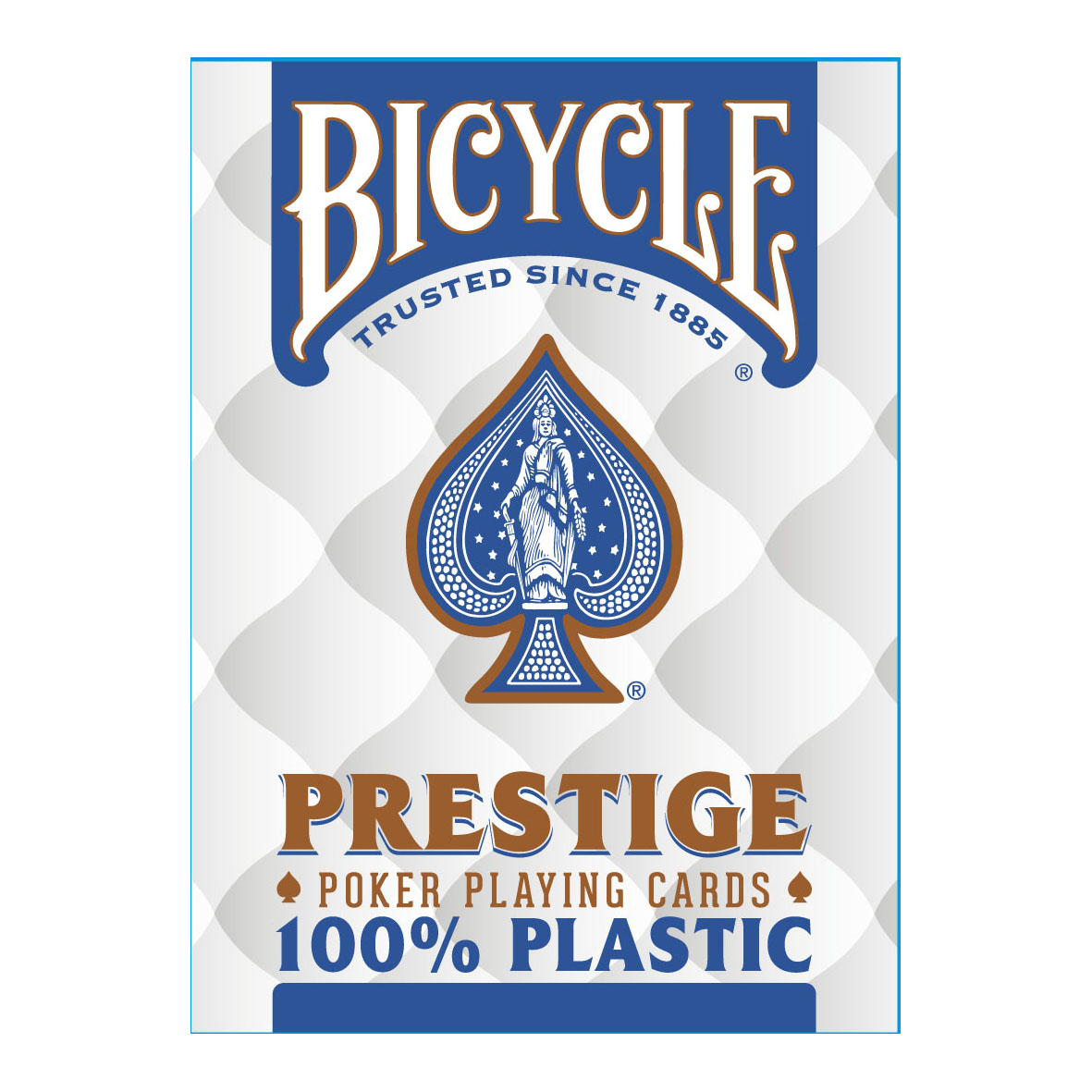 Bicycle prestige plastic playing cards blue