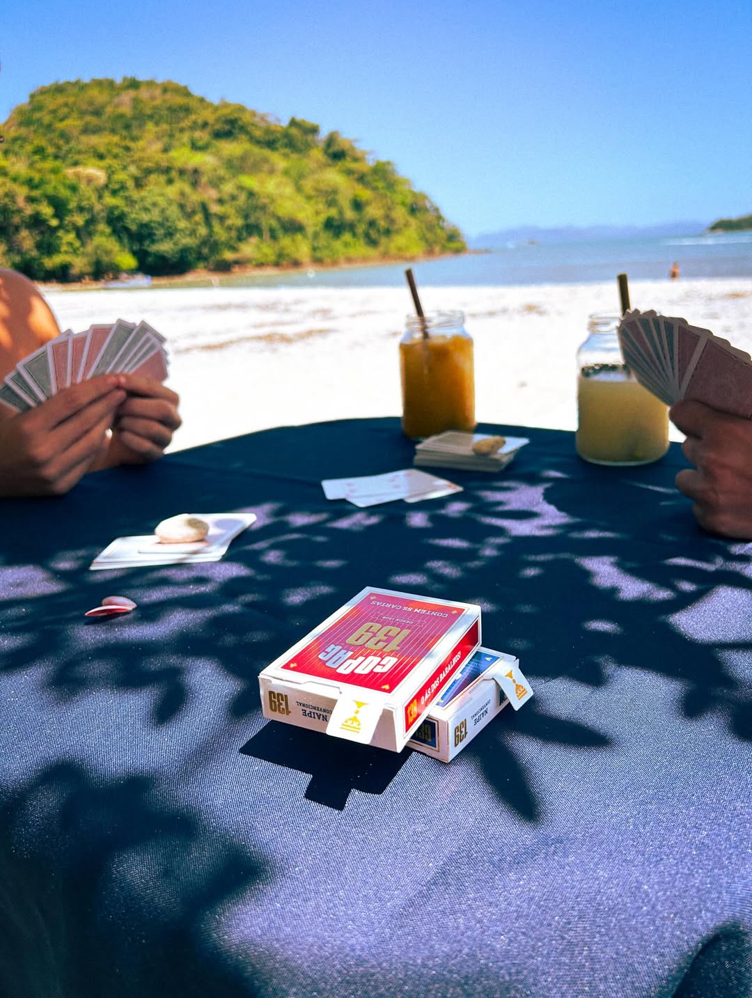 COPAG 139 playing cards at the beach games