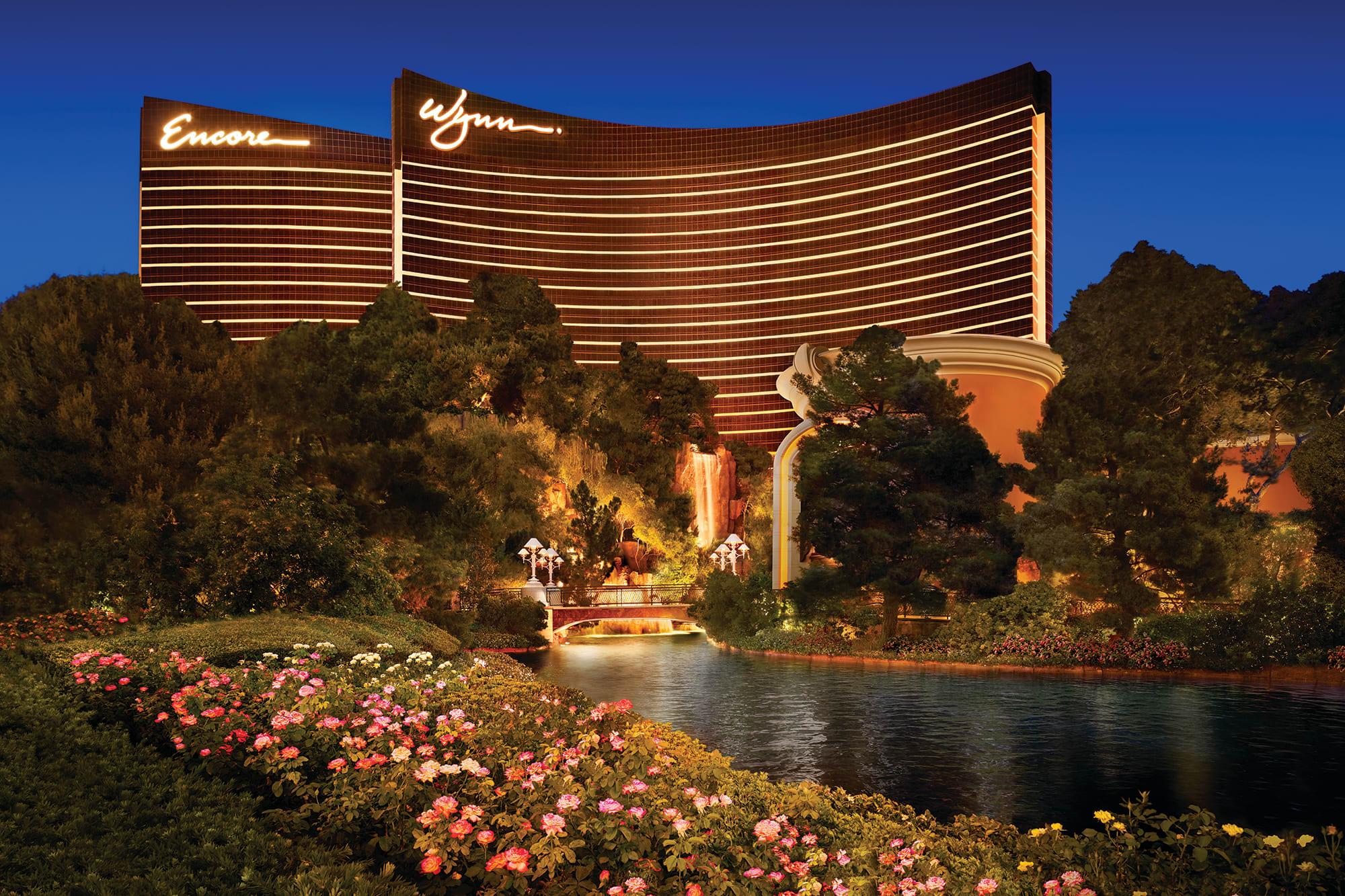 Wynn and Encore bronze towers and gardens