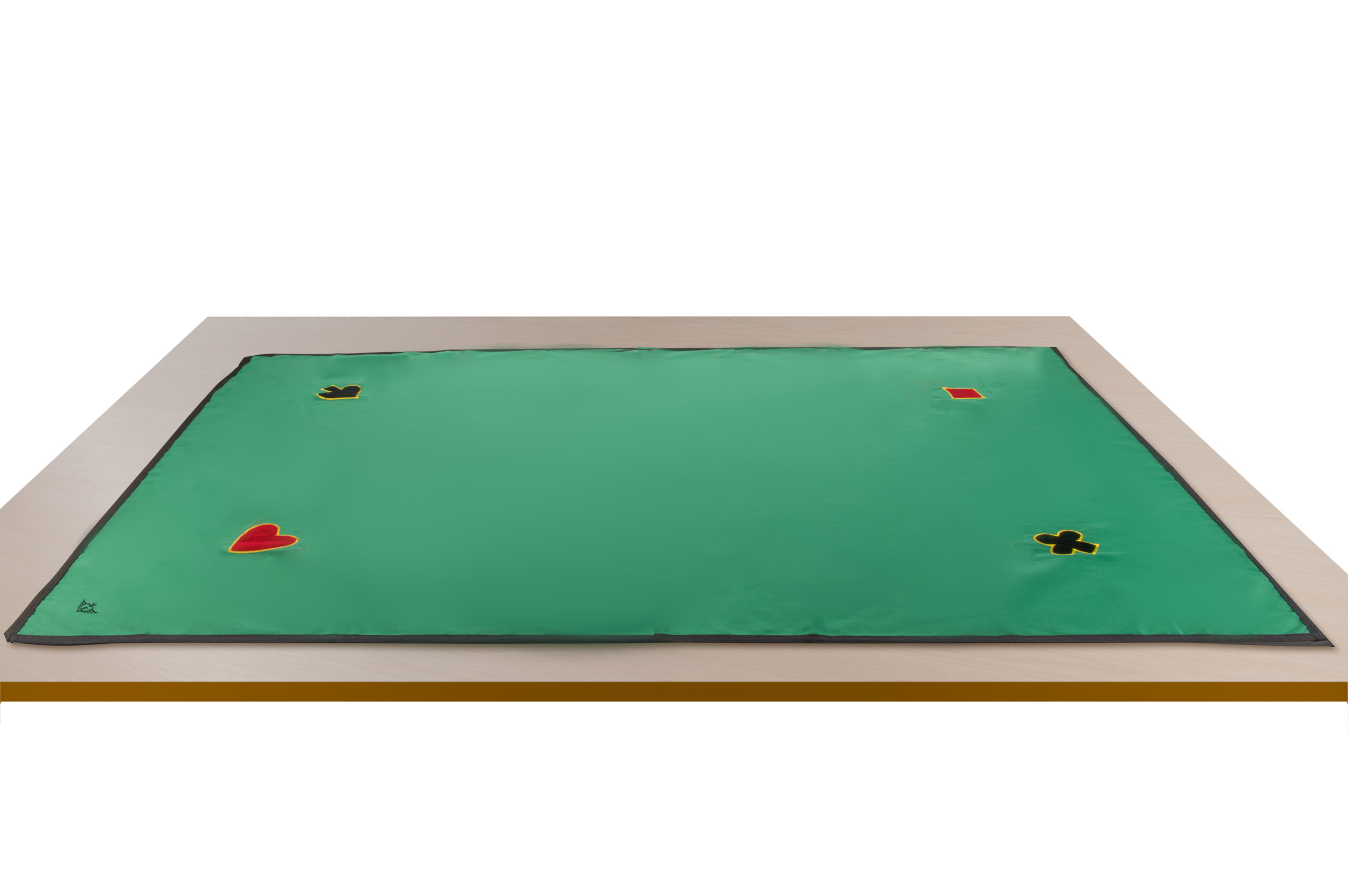 Green card table cloth for poker and classic card games