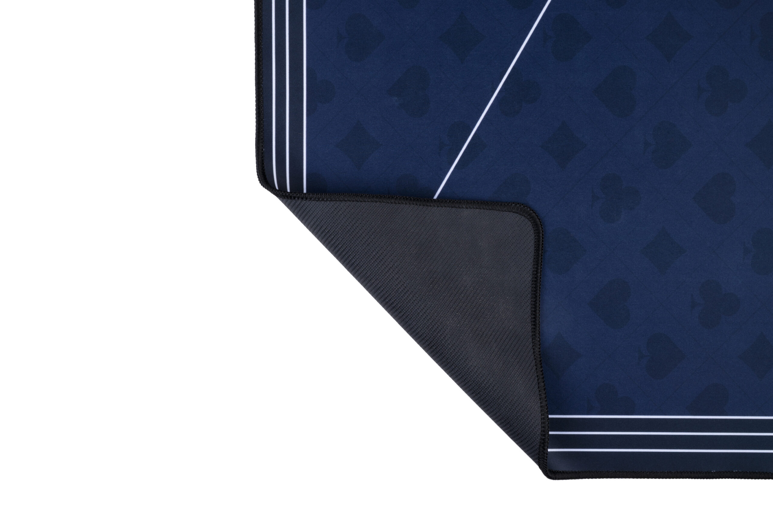 Blue poker mat 120 × 60 cm with non-slip rubber base