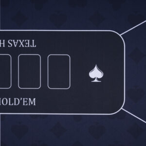 Close-up of blue poker mat 120 × 60 cm playing surface