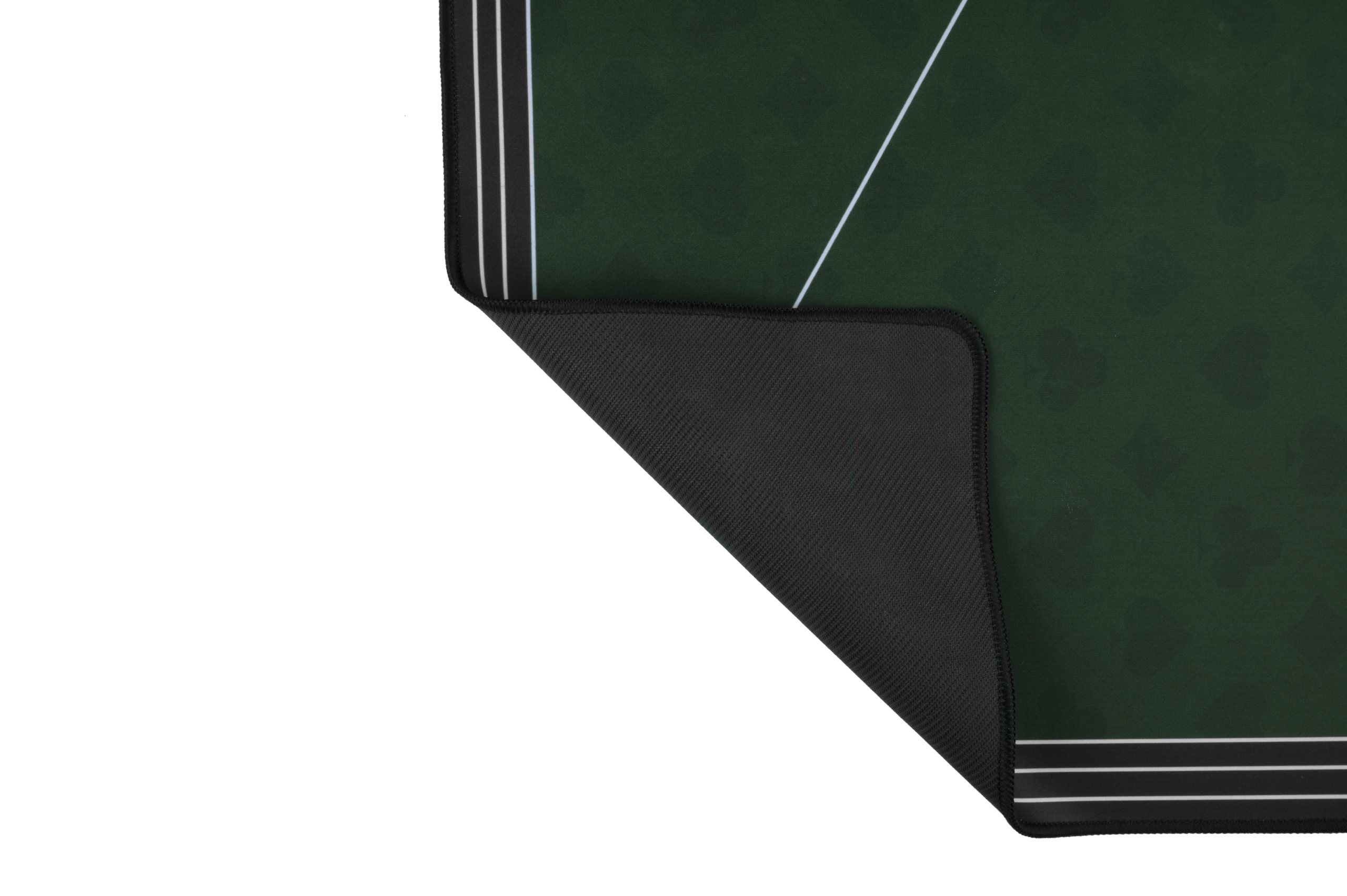 Green poker mat 120 × 60 cm with non-slip rubber base