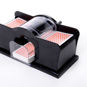 Manual card shuffler for playing cards