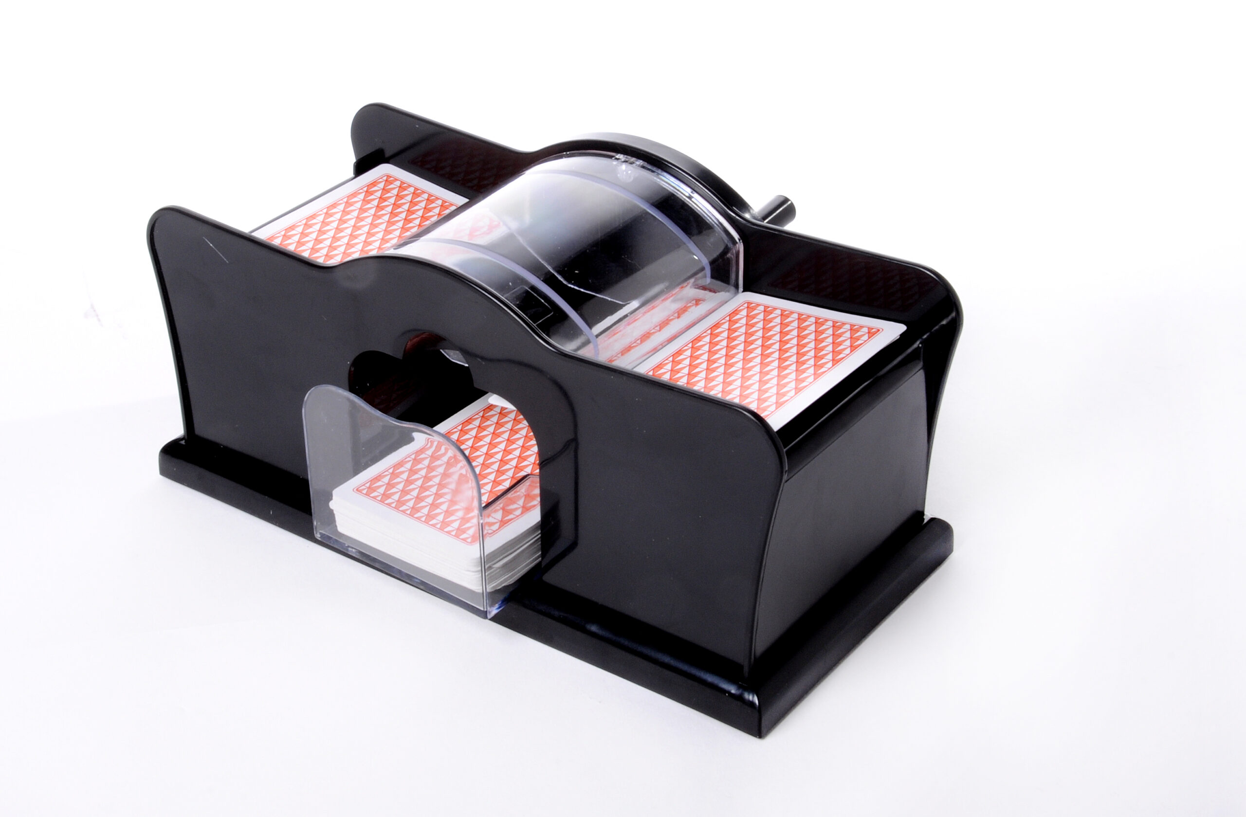 Manual card shuffler for playing cards