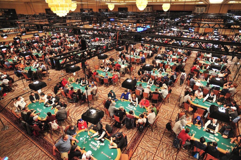 Tournament floor at Paris Las Vegas during the WSOP